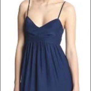 Amanda Uprichard Short Silk Dress in Cobalt/Navy
